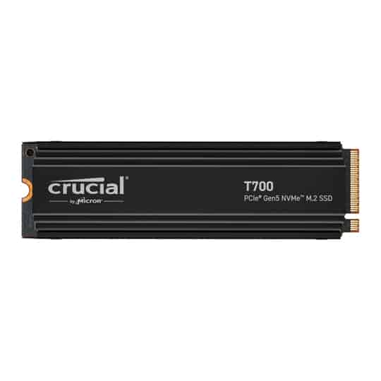 Crucial T700 4TB M.2 PCIe Gen 5 NVMe SSD/Solid State Drive with Heatsink